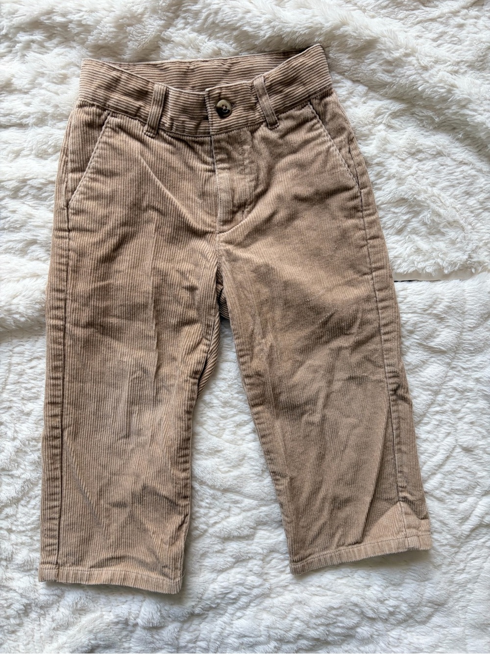 Janie and Jack Tan Corduroy Kids Pants